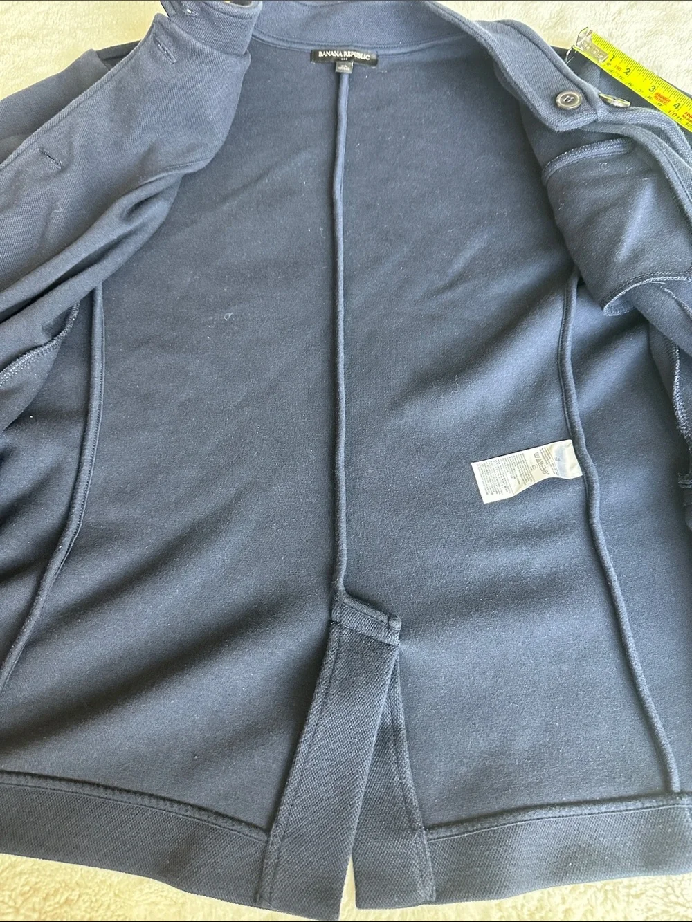 Banana Republic Men’s Navy Lightweight Button Jacket, Sweater Jacket
